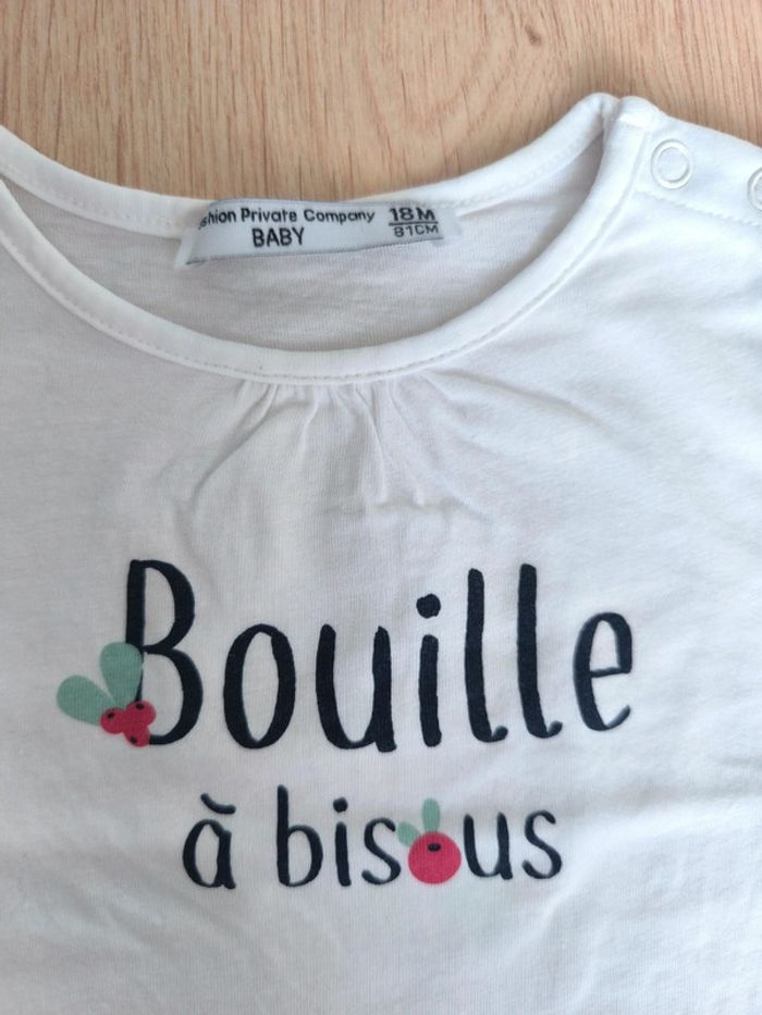 Lot de 2 t-shirts manches longues fille FPC - Taille 18 mois - 81 cm - photo numéro 2