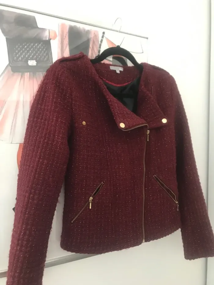 Blouson perfecto tweed Etam 36 - photo numéro 2