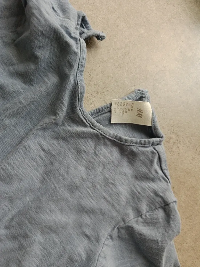 Tee shirt manches courtes H&M 98cm bleu - photo numéro 3