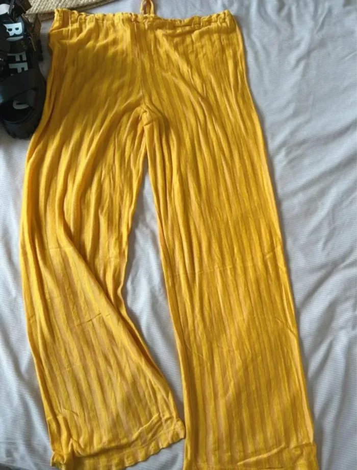 Pantalon, fluide, orange techen taille 42