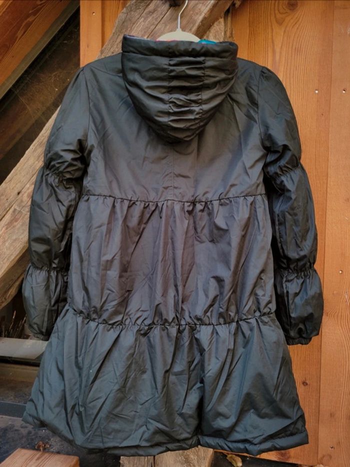 Manteau réversible à capuche Desigual, un côté noir l'autre à motifs ronds colorés 🍭, 14 ans - photo numéro 6