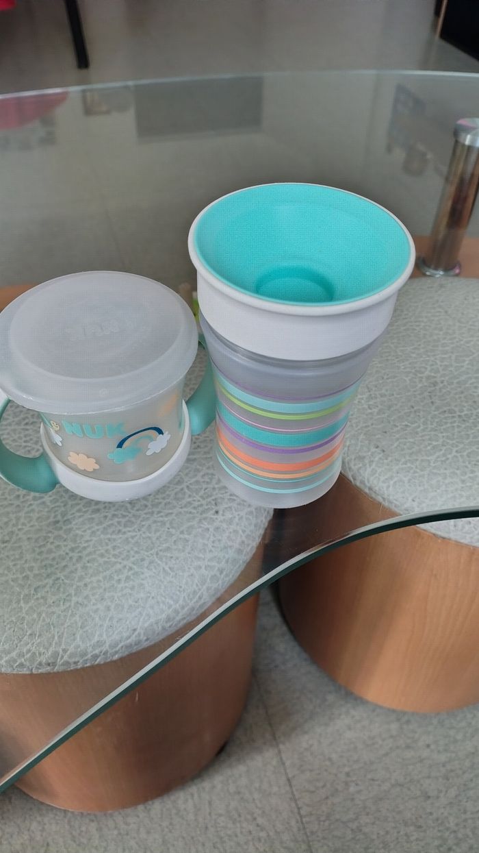 2 Verre+ 1 biberon pour de marque Nuk pour bébé . - photo numéro 7