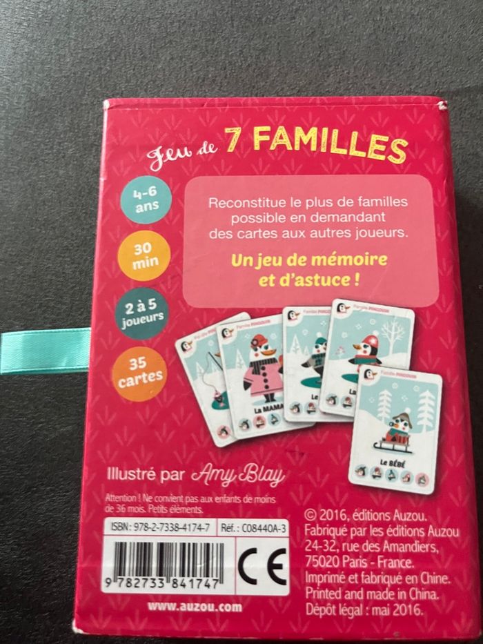 Jeu 7 familles animaux auzou - photo numéro 2