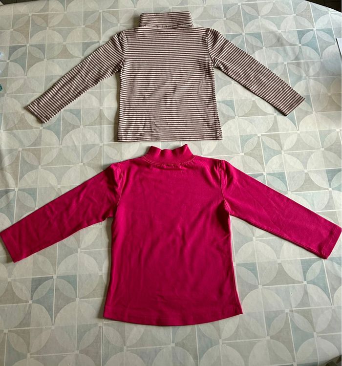 Lot de 2 sous pulls -fille - 6 ans - Okaidi - basic one- en très bon état - photo numéro 2