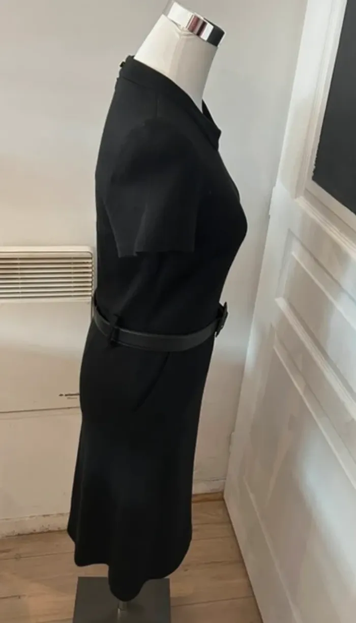 Gerard Darel, robe en laine noir femme, taille 40 - photo numéro 5