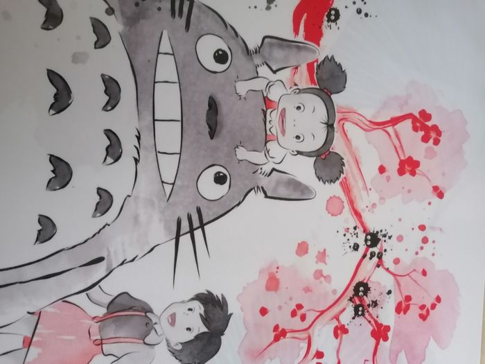 Affiche en tissu Totoro friends estampe japonaise Studio Ghibli - photo numéro 2