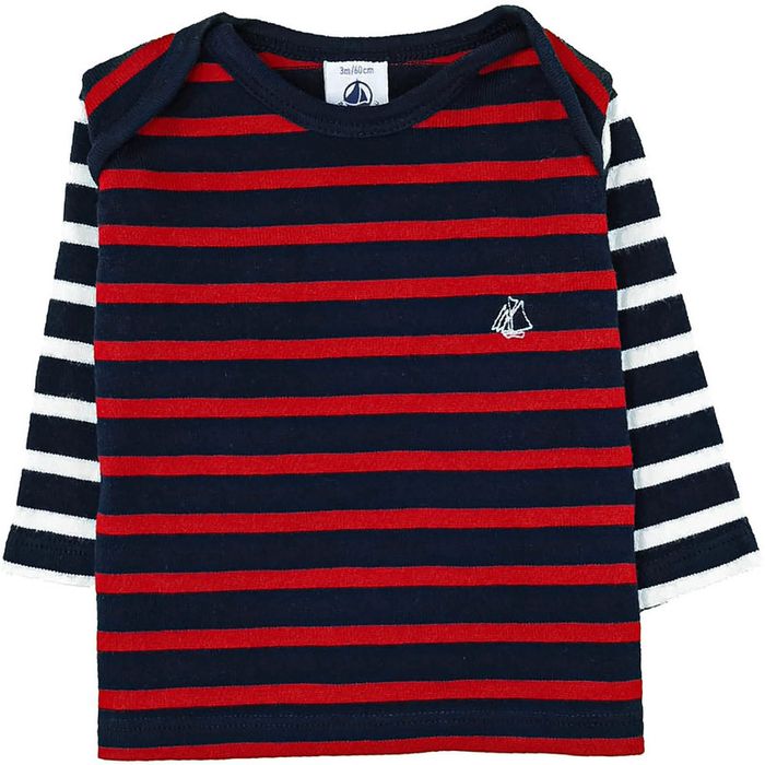 T-Shirt à manches longues 3 mois en coton Petit Bateau
