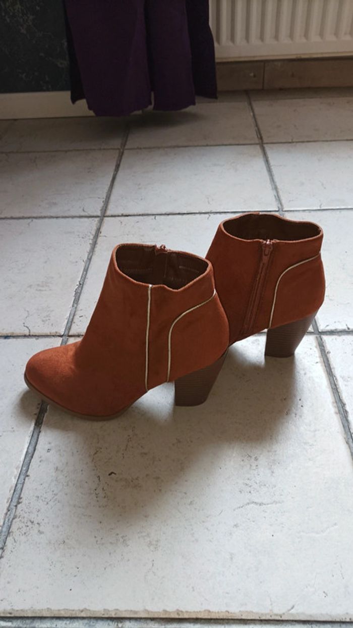 Bottines femme marron - photo numéro 4