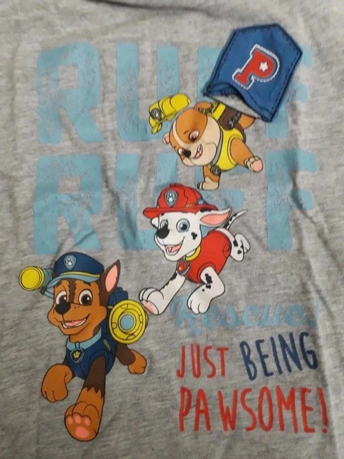 Lot Tshirt et short pat patrouille - photo numéro 3