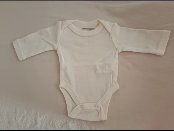 Lot de 5 bodies à manches longues unis pour bébé fille - photo numéro 3
