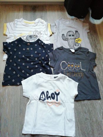 Lot tee shirt MC 3 mois