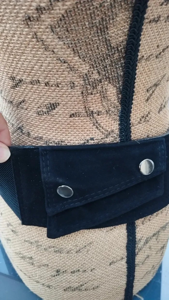 Ceinture élastique noire 75 cm femme avec poches - photo numéro 6