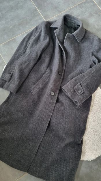 Manteau / par-dessus BAYARD  homme long L gris chiné  parfait état de grandes poches