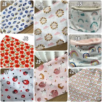 Snood fille motif cœur, Snood Fille motif arc-en-ciel, cache cou motif étoile, chouette, Snood fille Aristochats Disney plusieurs motifs et taille au choix