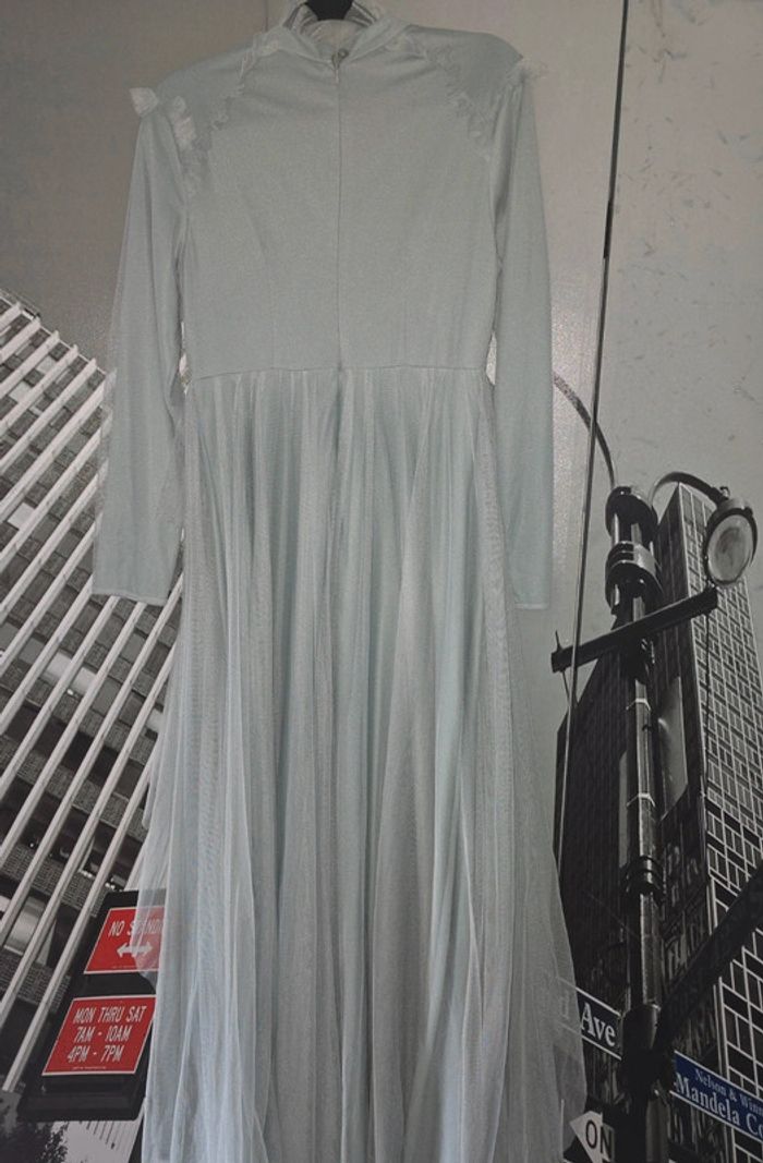Robe de soirée/mariage vert d eau taille 42 wedding - photo numéro 7