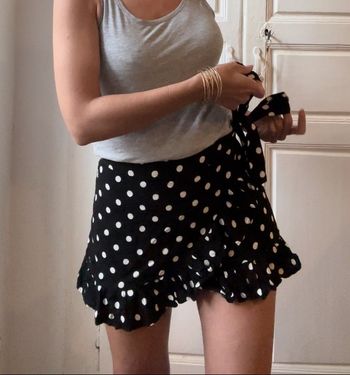 Short / jupe portefeuille à pois Zara taille S