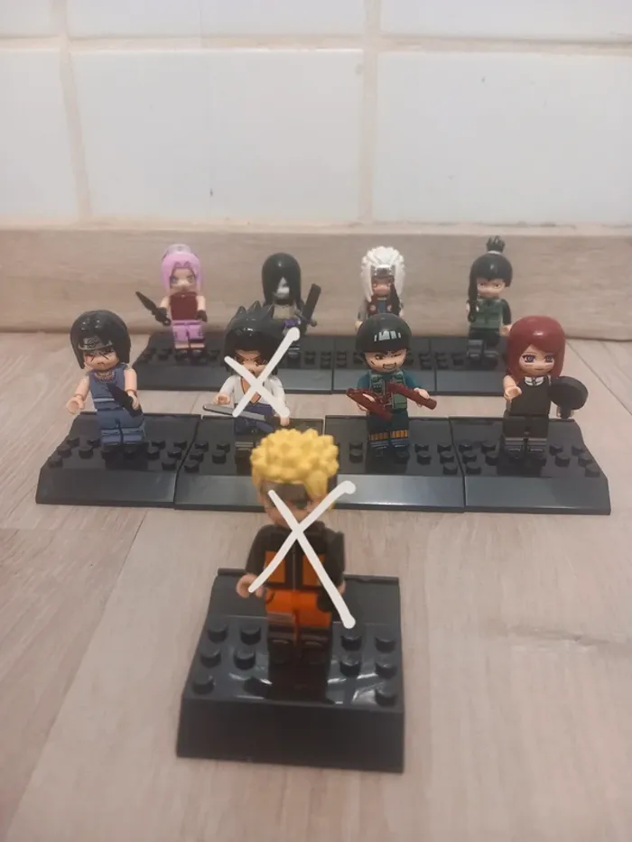 Lot de 7 personnages compatibles lego naruto