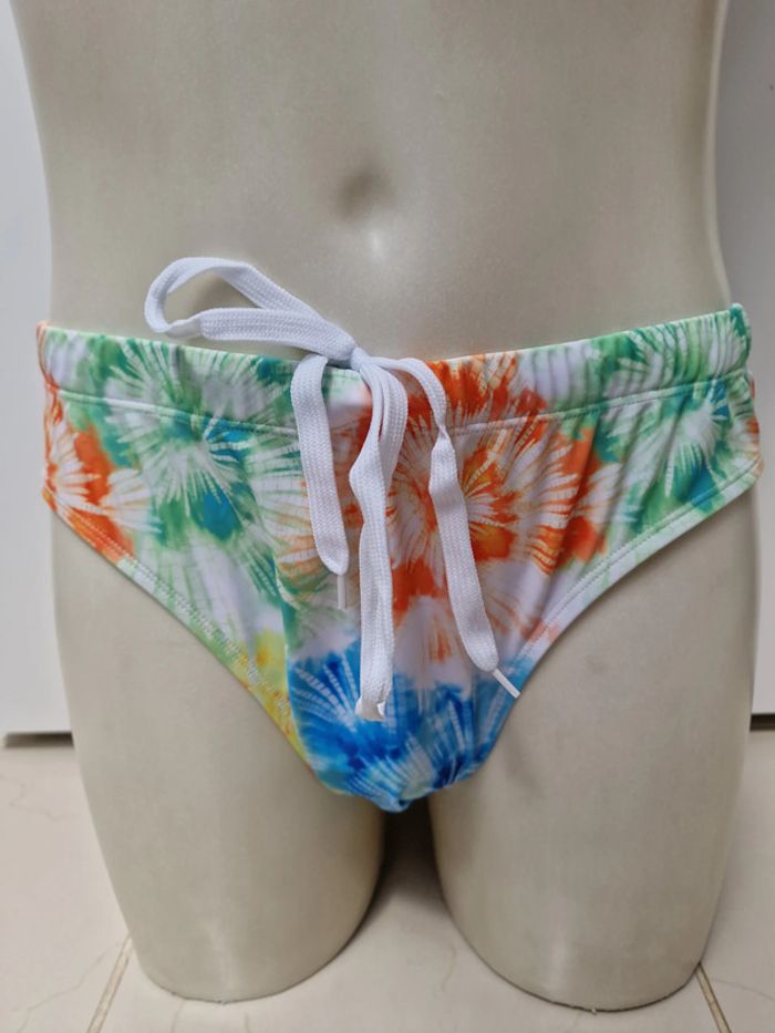 Slip De Bain Maillot De Bain Tie Dye Multicolore Taille XL - photo numéro 3