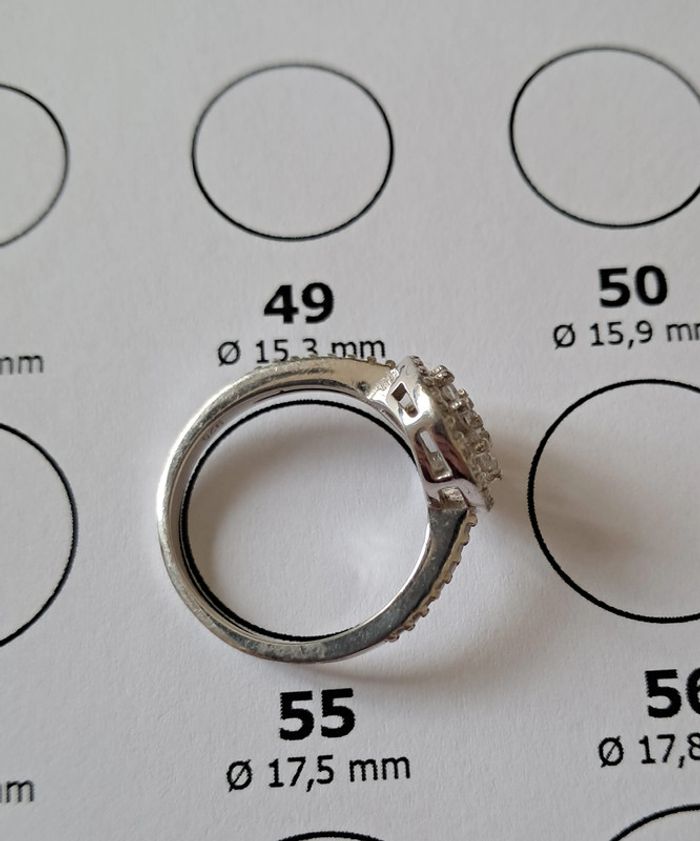 Bague fleur argent et zirconia - photo numéro 7