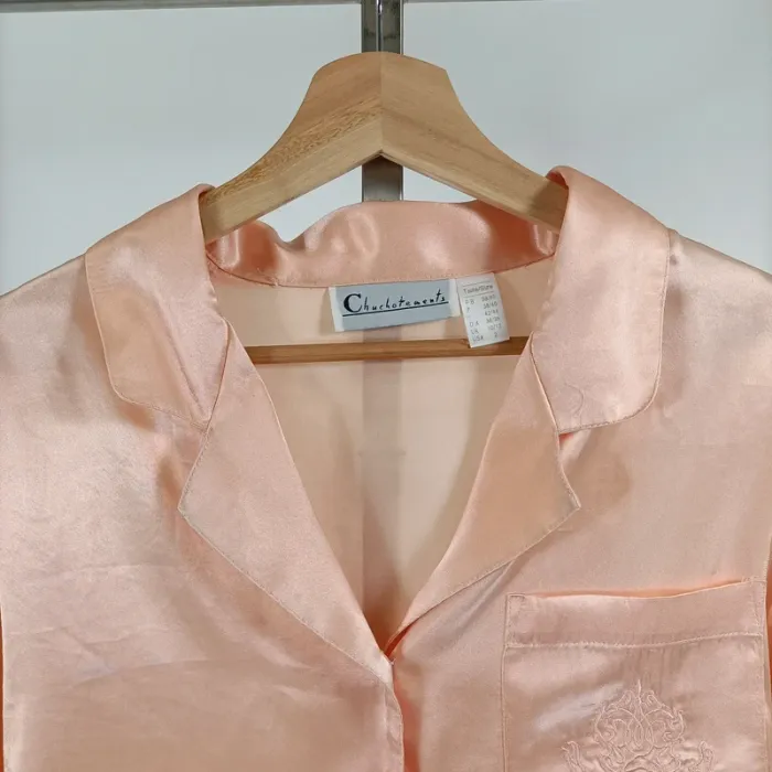 Chemise satinée rose poudré - Chuchotements - Taille 38/40 - A046 - photo numéro 7