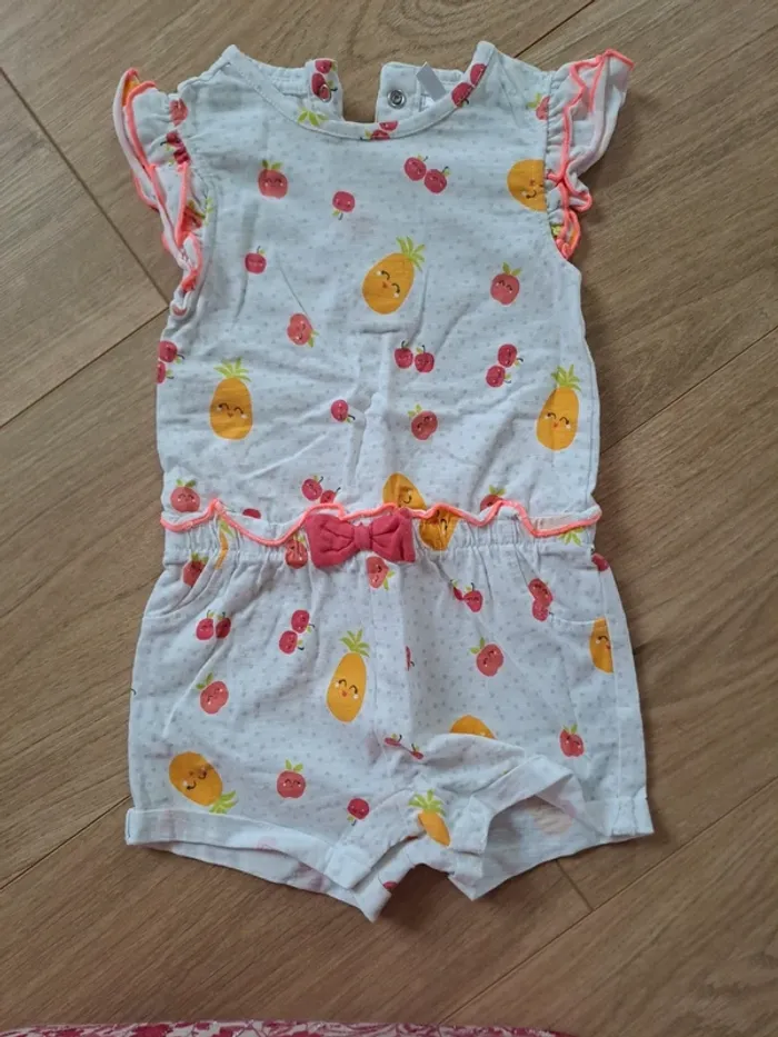 Lot de 2 robes et 1 combishort été 12 mois. - photo numéro 6