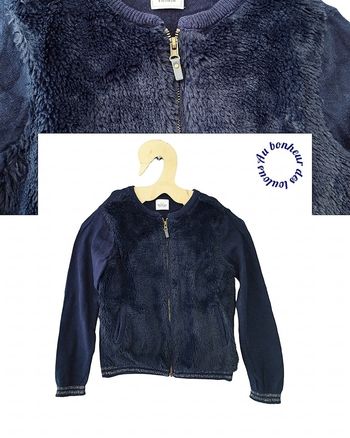 6 ans gilet bi matière tape a l'oeil