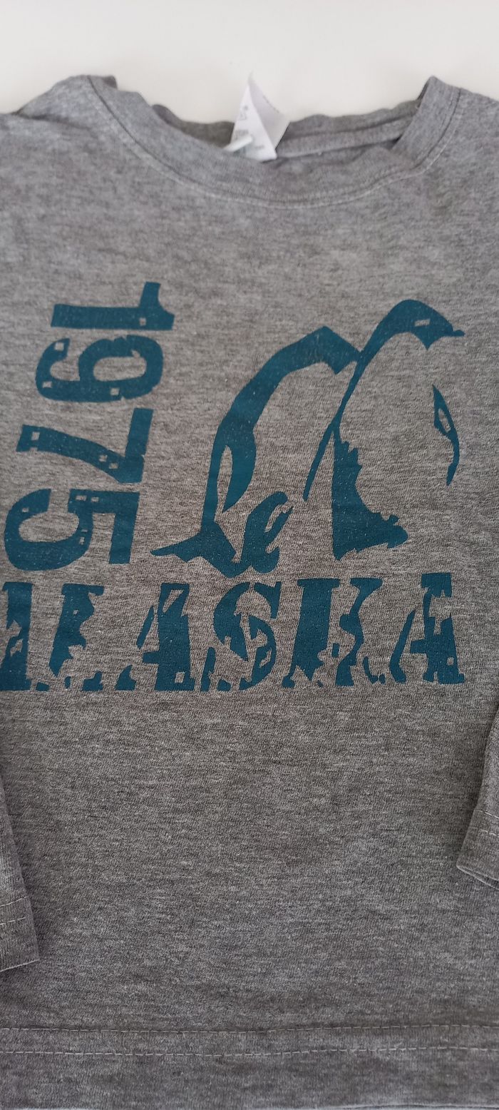 Tee-shirt manches longues gris - photo numéro 2
