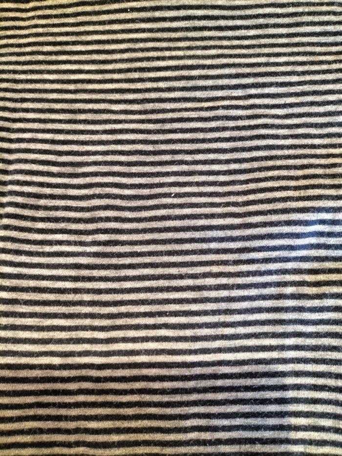 Tee-shirt ML - marine et gris - Lisa rose - 10 ans - photo numéro 4