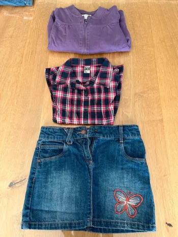 Gilet chemise jupe 8 ans
