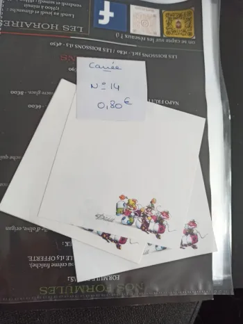 Feuille Diddl carrée 14 0,80€