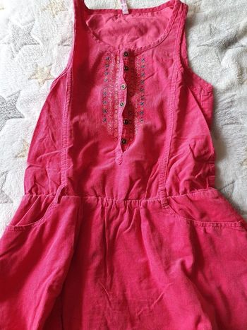 Robe en velours rose