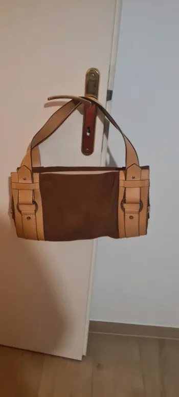 Sac marron et beige Lancel