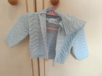 Gilet à capuche bleu taille 0 mois