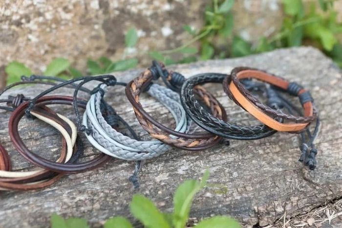Lot de bracelets ajustables en cuir pour homme ou femme - photo numéro 2