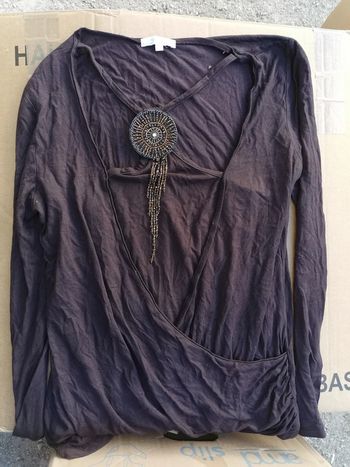 Tee shirt gilet 2 en 1 bijou