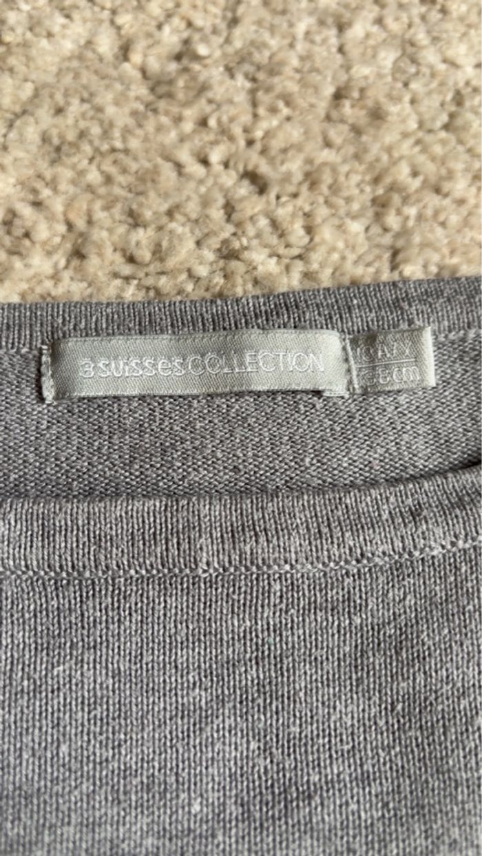 T-shirt à manches longues rayures pailletée boutons sur les épaules taille 10ans 3 suisses collection - photo numéro 3