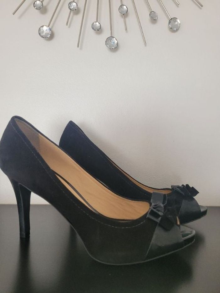 Escarpins ouvert noirs geox