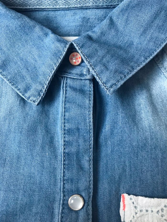 Chemise en jean fille Vertbaudet 6 ans - photo numéro 5