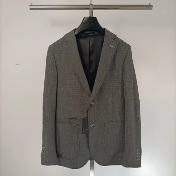 Veste grise - veste de costume grise quadrillée noir et blanc relief - A465 veste grise