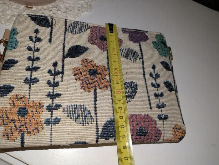 Élégant sac à main en tissu brodé fleuri - photo numéro 6