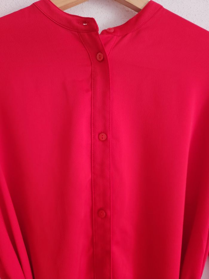 Robe chemise rouge Åhléns – taille 40 - photo numéro 4