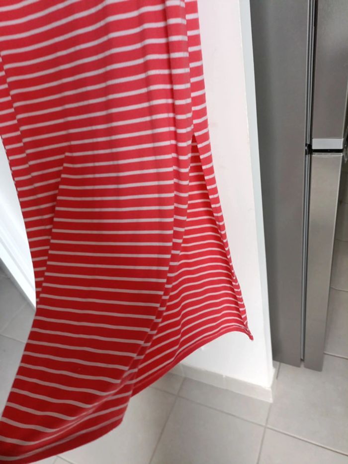 Robe longue a Rayures manche courte fente de coté – Taille S/M – Très bon état - photo numéro 3