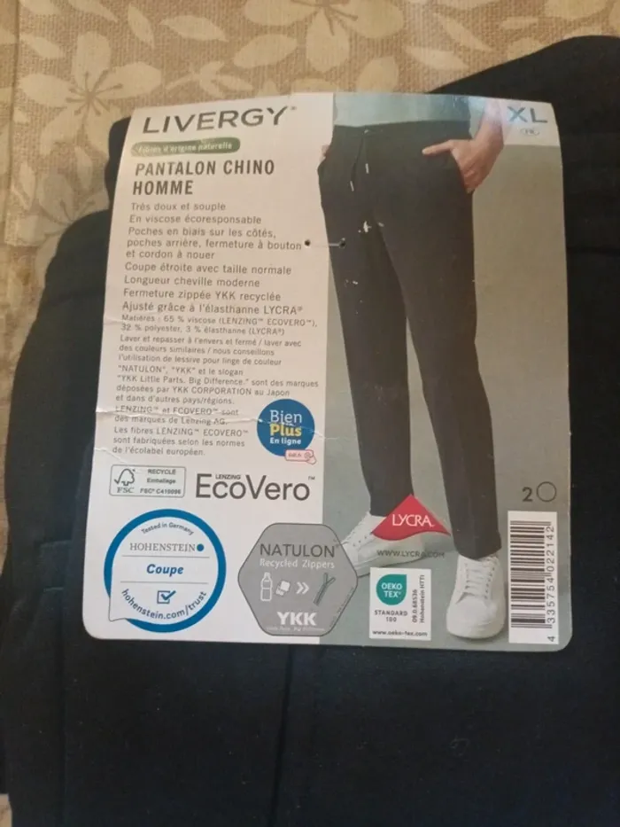 Pantalon chino homme taille xl