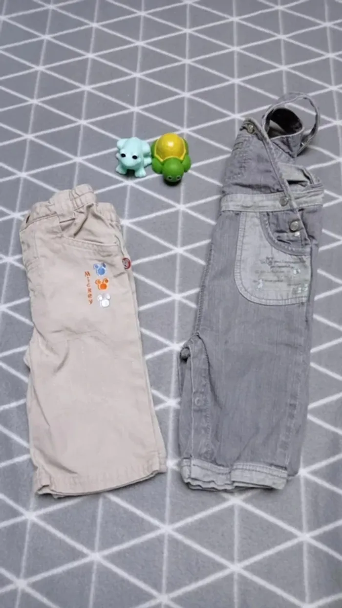 🦁Lot 1 pantalon + 1 salopette, 3 mois