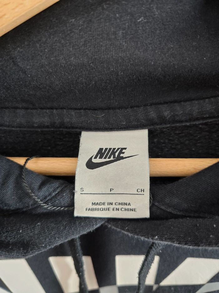 Sweat à capuche Nike noir logo blanc Sportswear taille S - photo numéro 3
