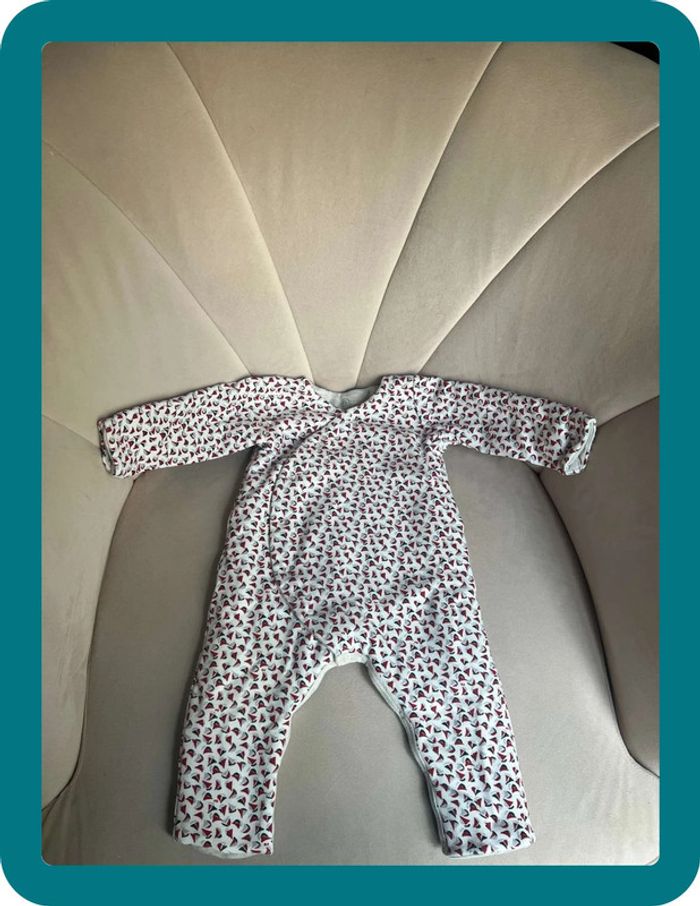 Combinaison épaisse doublée jersey à pression mixte 12 mois - Petit Bateau - photo numéro 2