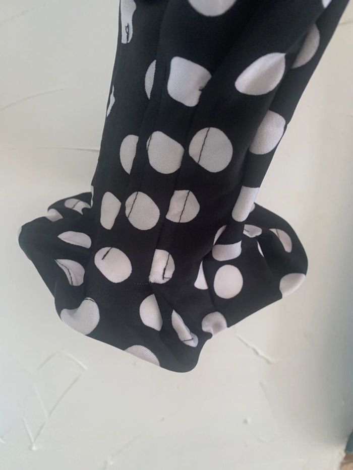 Blouse Ivivi taille 38 noir à pois blanc - photo numéro 5
