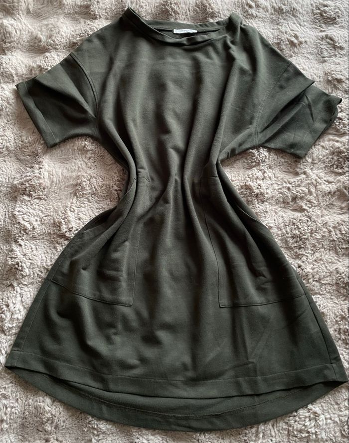 Robe Zara Vert Kaki avec poches taille M /38 Zara - photo numéro 5