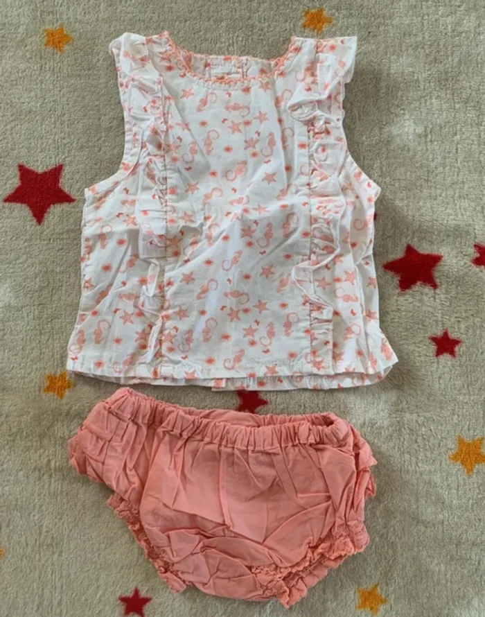 Lot Été Bébé 3M – Sergent Major & DPAM – 5 Tenues Coton Doux Style Rétro Chic - photo numéro 5
