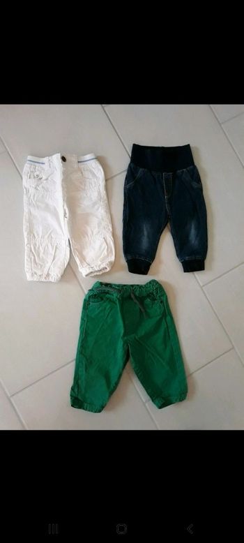 Lot 3 pantalons 6 mois